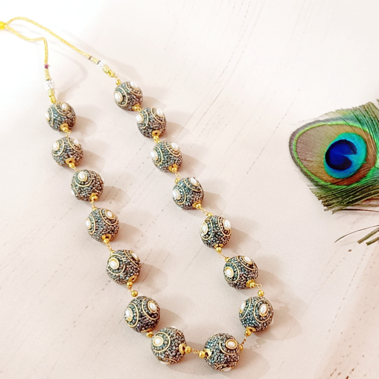 Antique Fusion beaded Mala