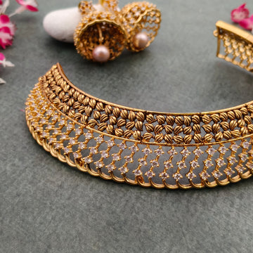Antique CZ Choker Necklace set