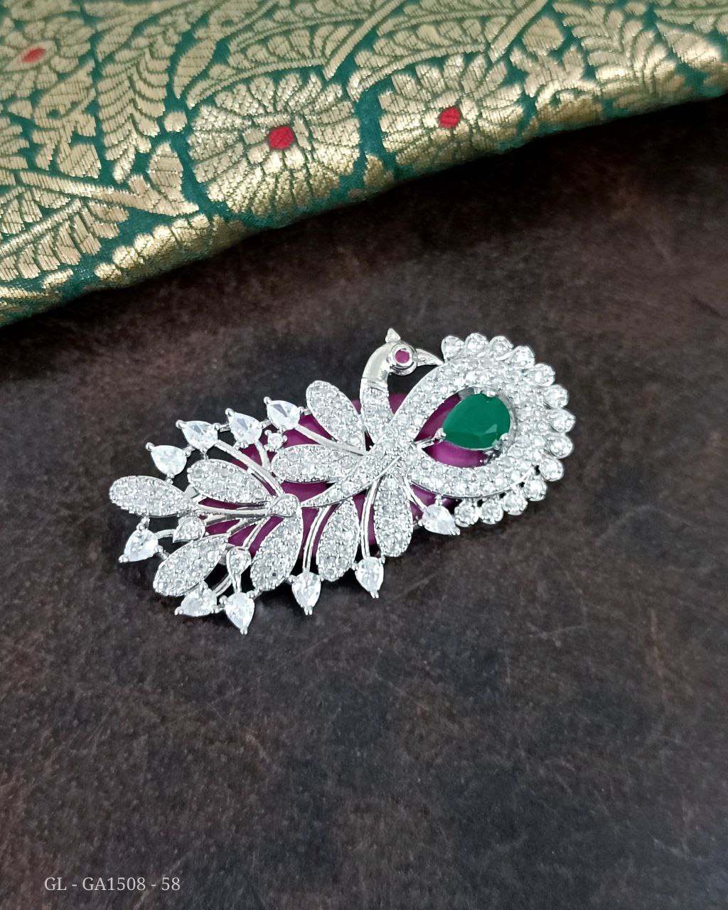 Back Brooch Saree Designs Saree Brooch Pin Silver Finish