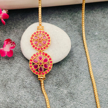 Micro Gold Plated Ruby-Mogappu Chain