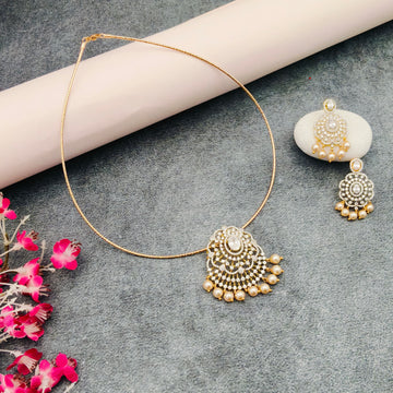 Elegant Floral Locket set - white