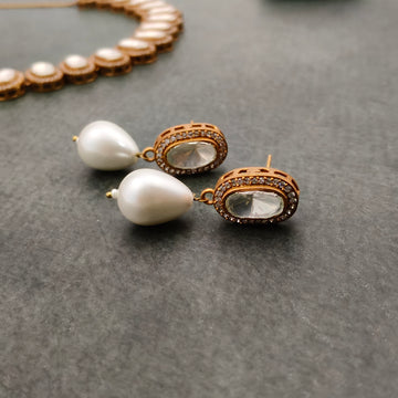 Polki Kundan stone short Necklace