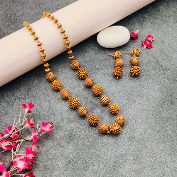 Antique Golden Beaded mala set