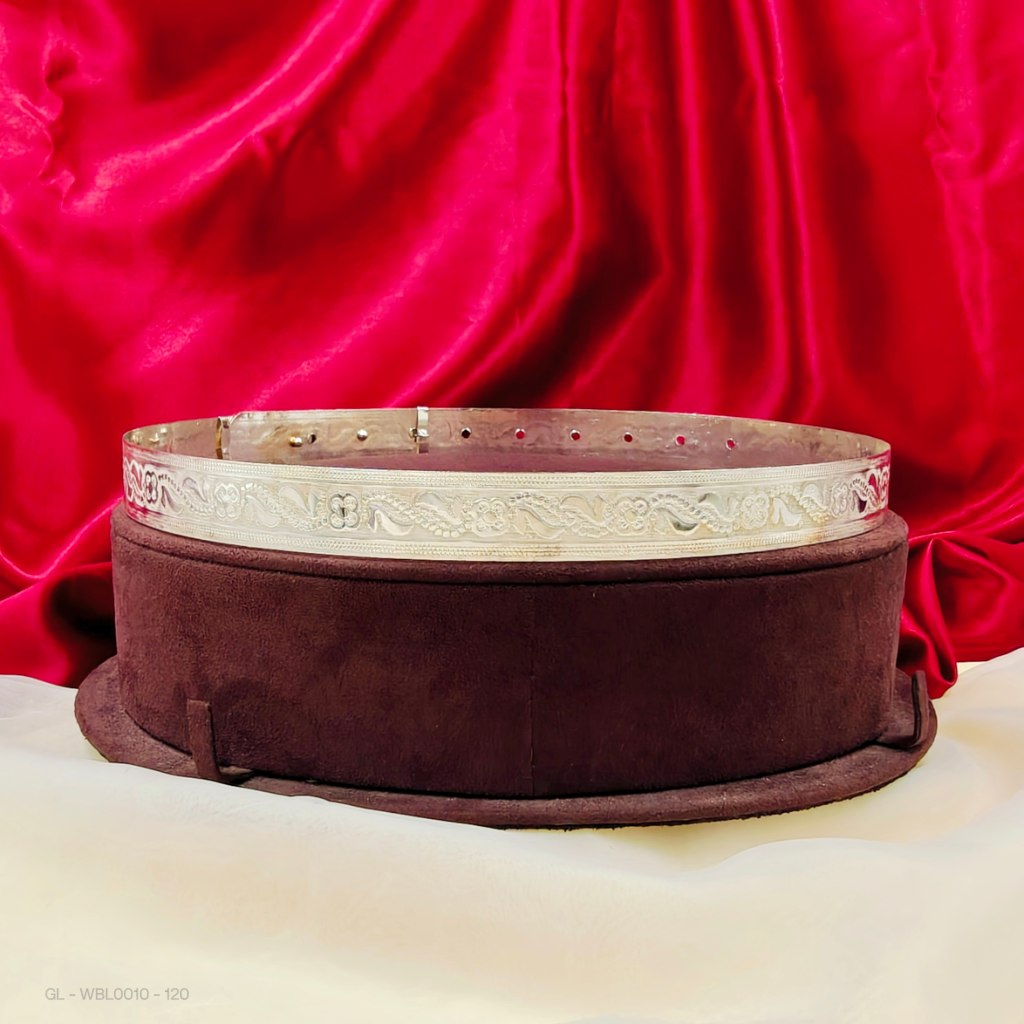 Adult hip belt-Plain-Sliver finish