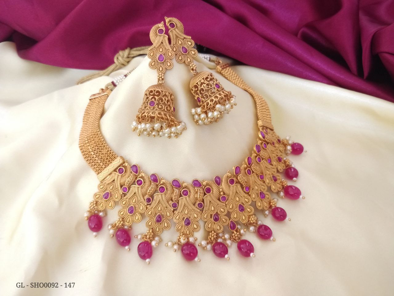 Raajwadi Peacock Necklace GL-SHO0092-147