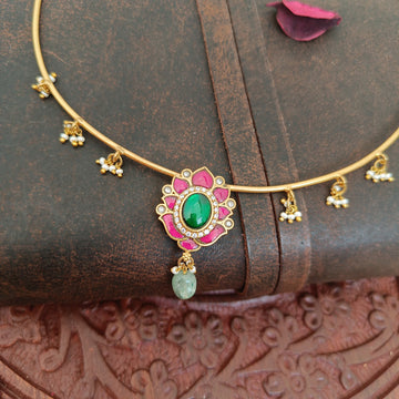 Jadau Kundan Hasli Necklace GL-SHO0419-140