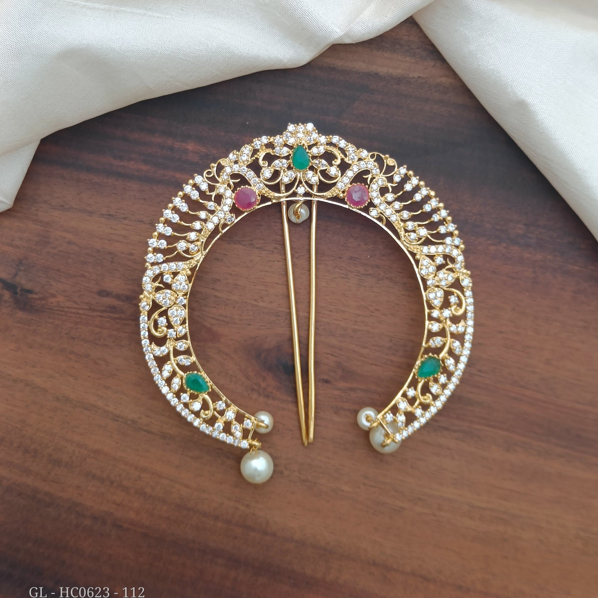 Hair bun pin head accessory