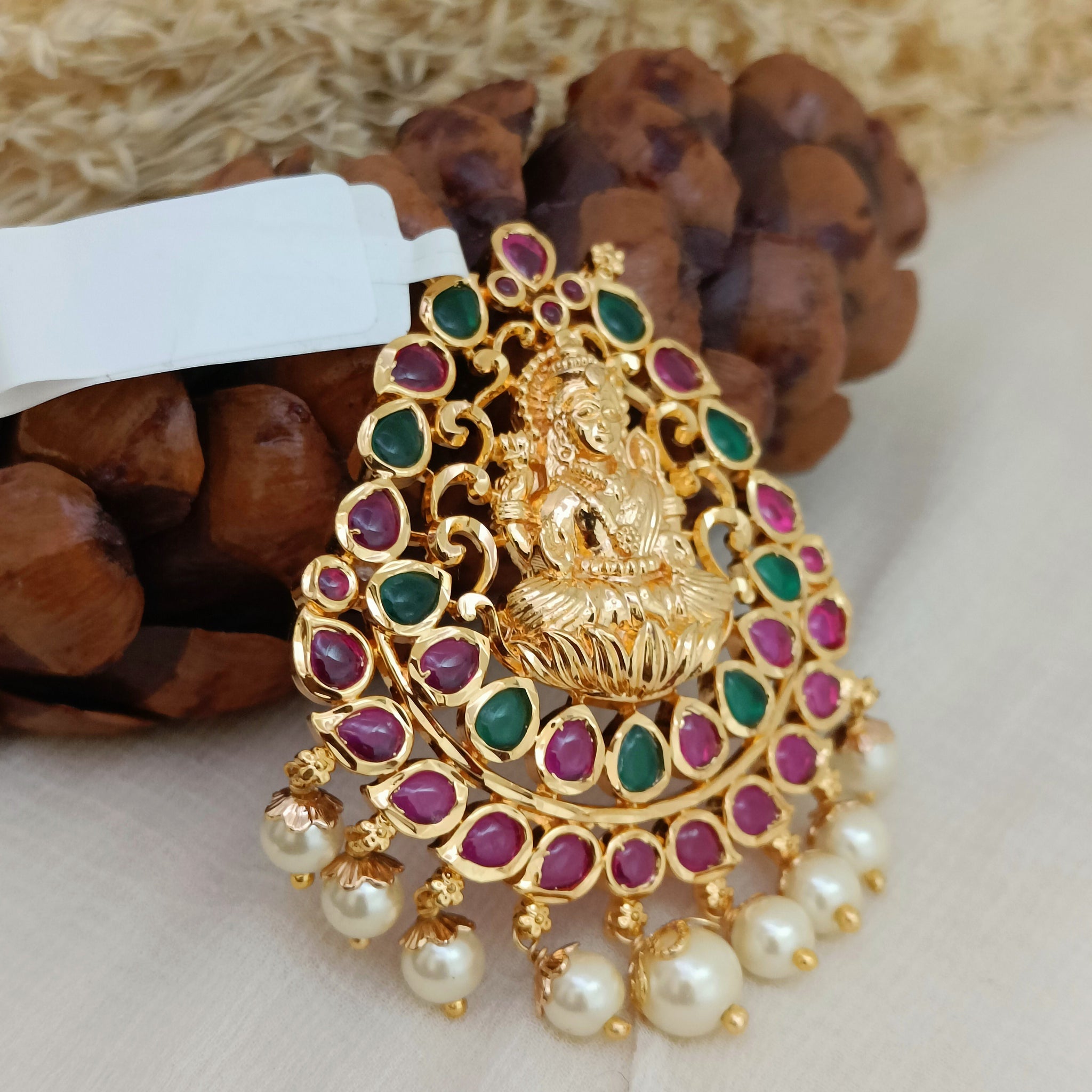 Lakshmi Kemp stone Locket