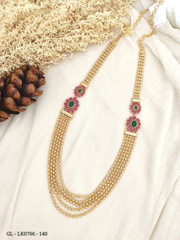 Multi Layer Long Necklace set - Floral GL-LK0766-140