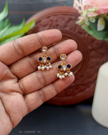 Jadau Kundan Leaf design Studs GL-JAD0207-95