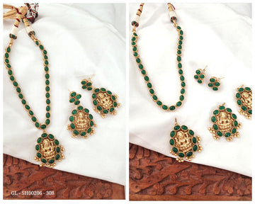 2 in 1 Kemp Necklace - Temple / Non Temple - Green GL-SHO0206-308